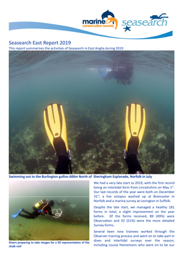 Seasearch East Report 2019 This Report Summarises the Activities of Seasearch in East Anglia During 2019