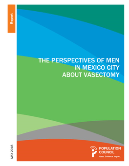 The Perspectives of Men in Mexico City About Vasectomy