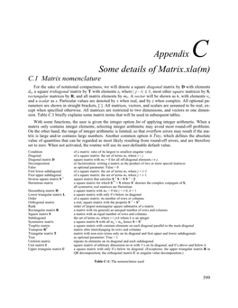 Appendix C Some Details of Matrix.Xla(M)