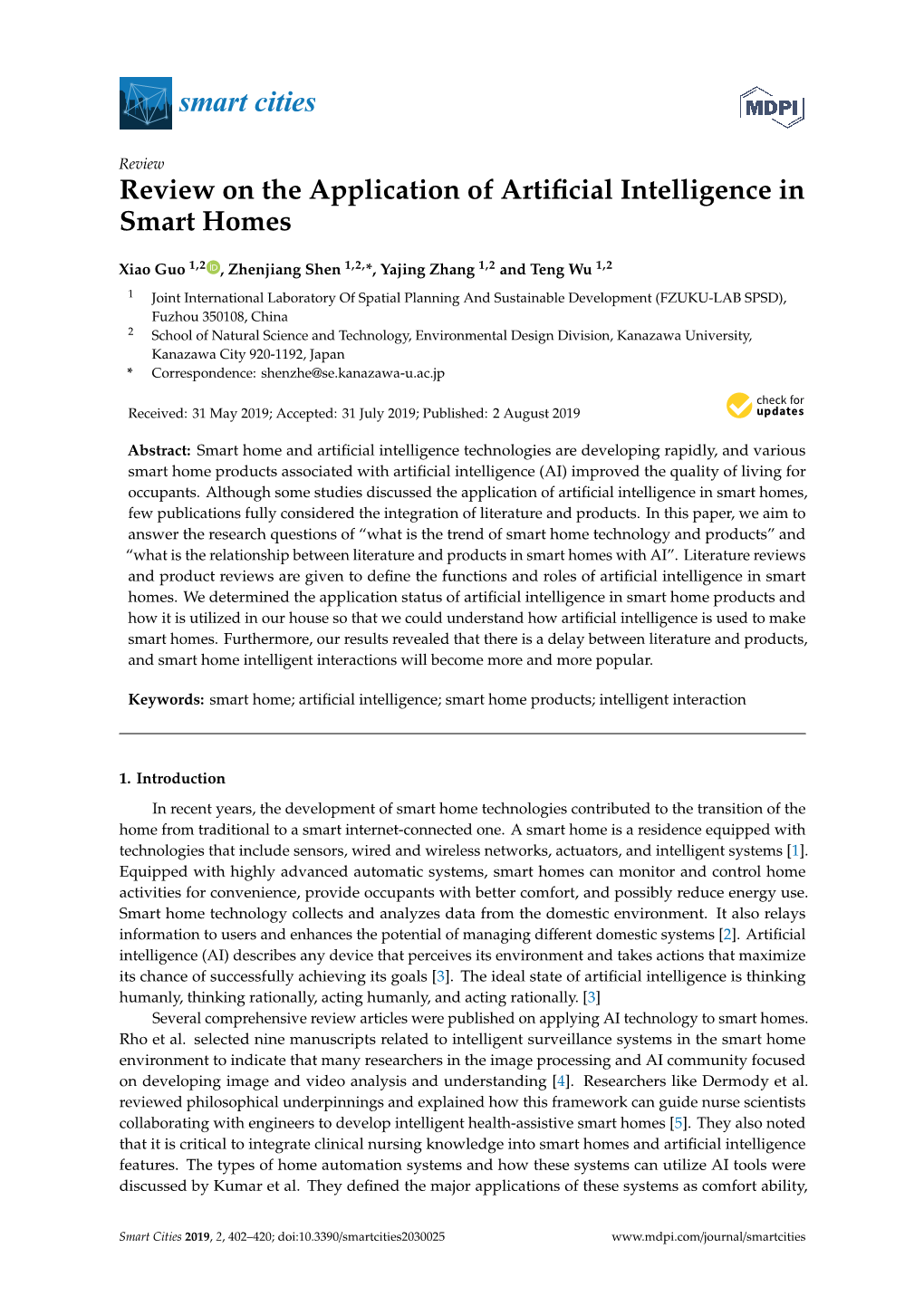 review-on-the-application-of-artificial-intelligence-in-smart-homes