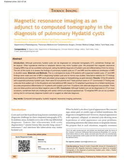 Magnetic Resonance Imaging As an Adjunct to Computed Tomography In
