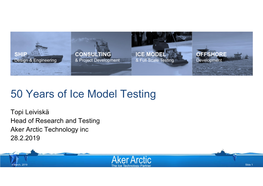 50 Years of Ice Model Testing