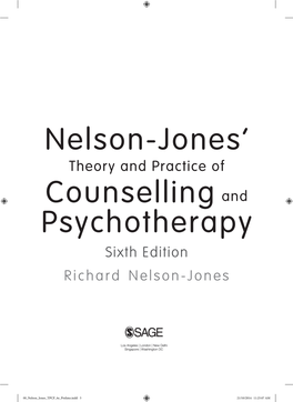 Nelson-Jones' Counselling and Psychotherapy