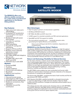 Mdm3310 Satellite Modem