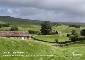 Wensleydale Yorkshire Dales National Park - Landscape Character Assessment YORKSHIRE DALES NATIONAL PARK LANDSCAPE CHARACTER ASSESSMENT LANDSCAPE CHARACTER AREAS 2