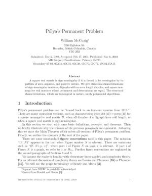 Pólya's Permanent Problem