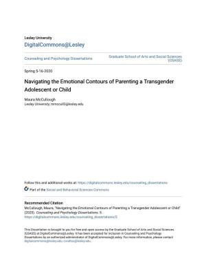 Navigating the Emotional Contours of Parenting a Transgender Adolescent Or Child
