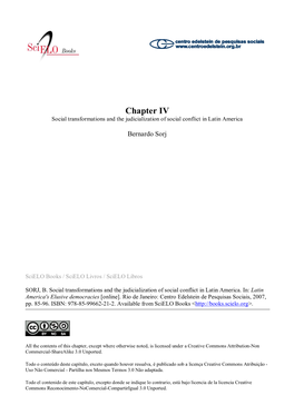 Chapter IV Social Transformations and the Judicialization of Social Conflict in Latin America
