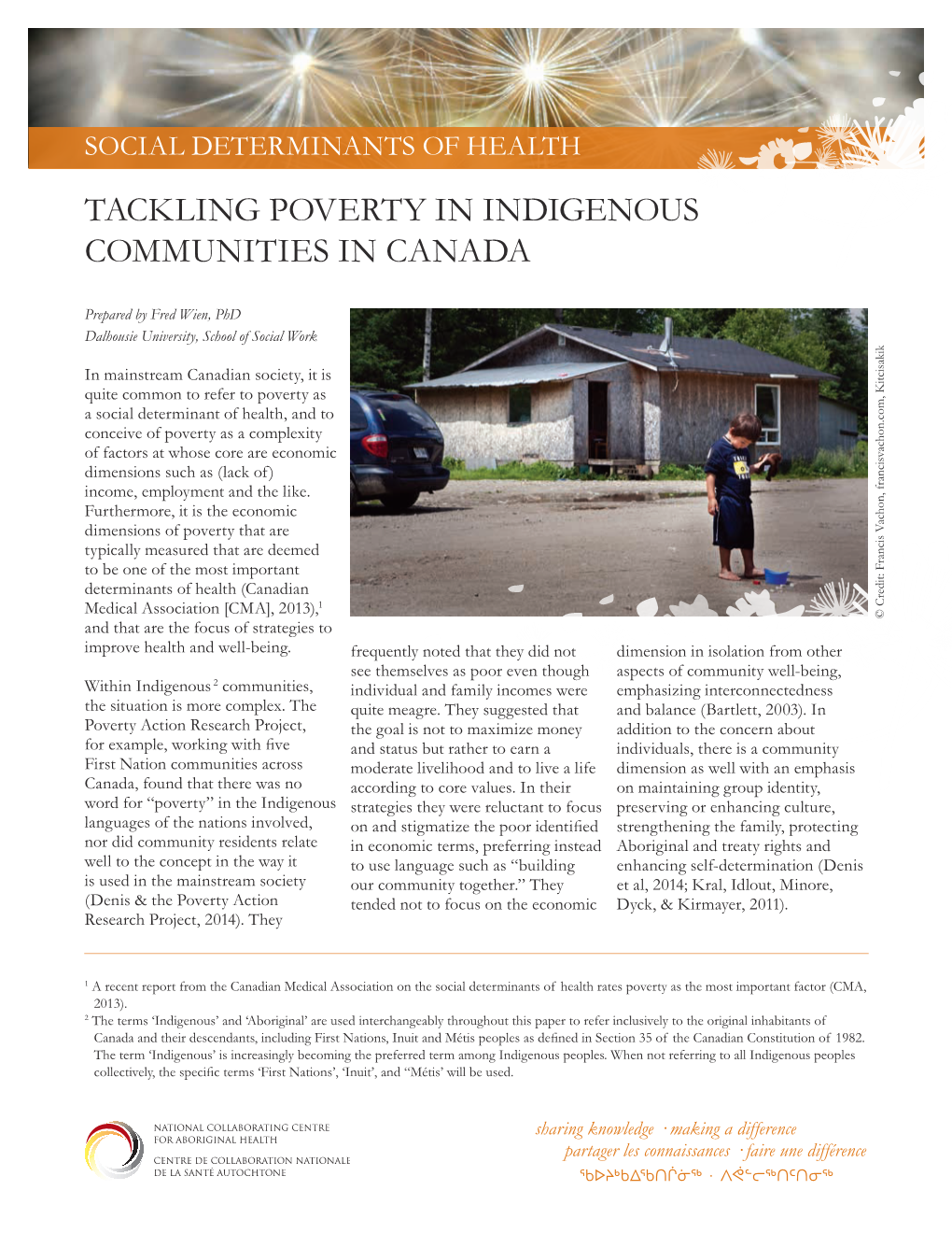 Tackling Poverty in Indigenous Communities in Canada