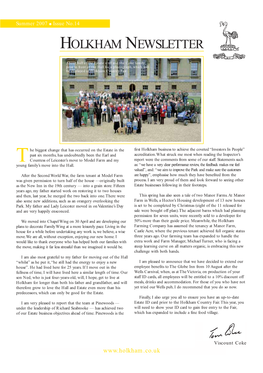 Holkham-Newsletter-Summer-2007.Pdf