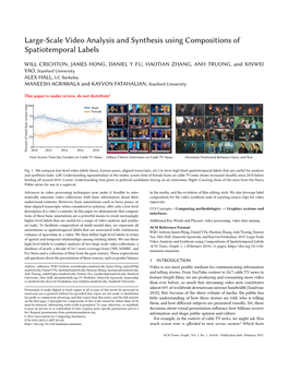 Large-Scale Video Analysis and Synthesis Using Compositions of Spatiotemporal Labels
