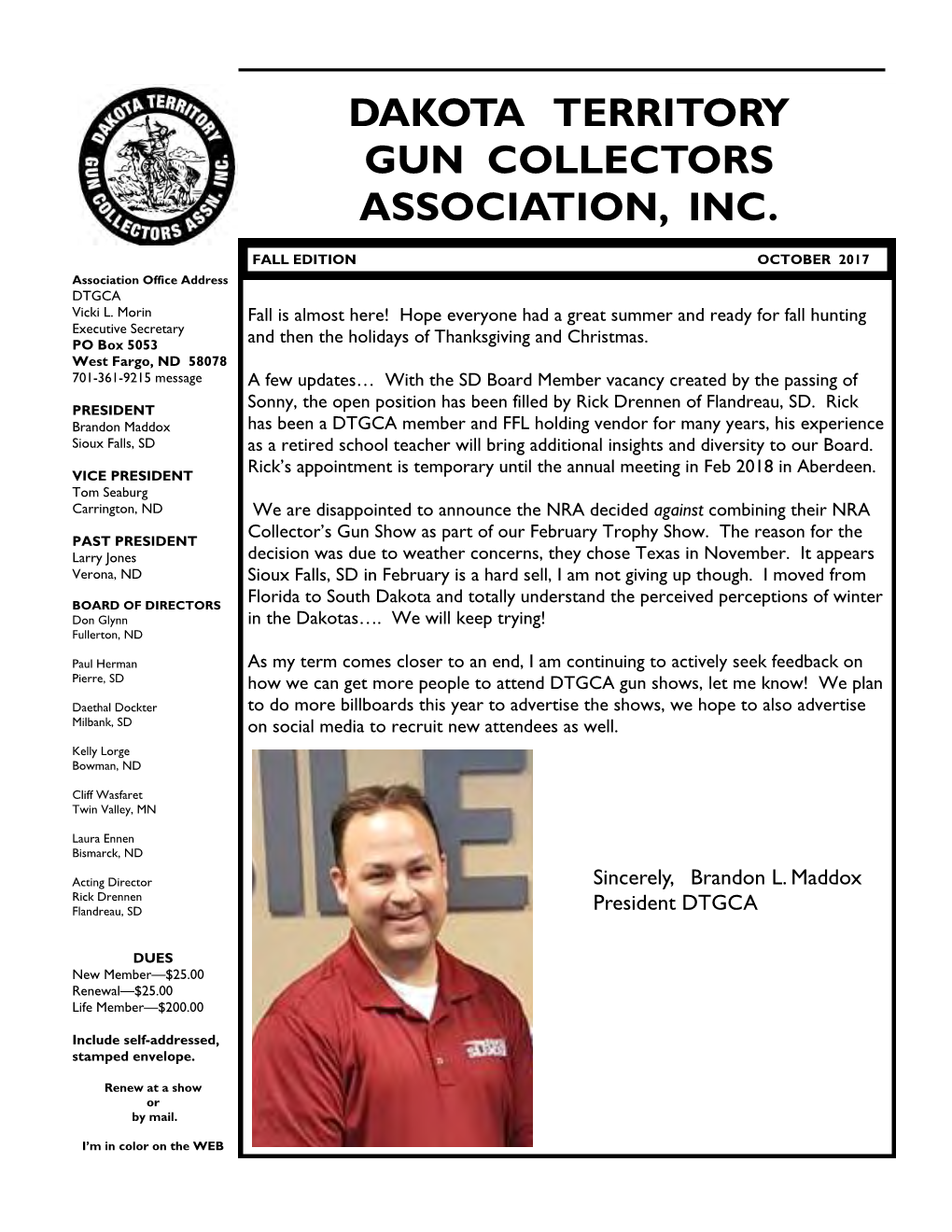 Dakota Territory Gun Collectors Association, Inc