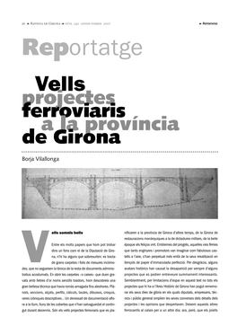 Vells Projectes Ferroviaris a La Província De Girona