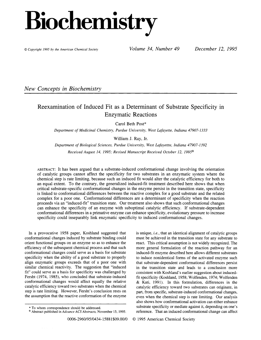 Biochemistry