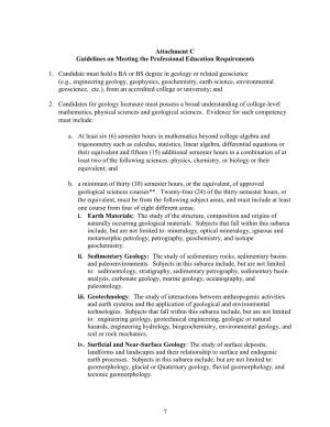 Guidelines on Meeting the Professional Education Requirements