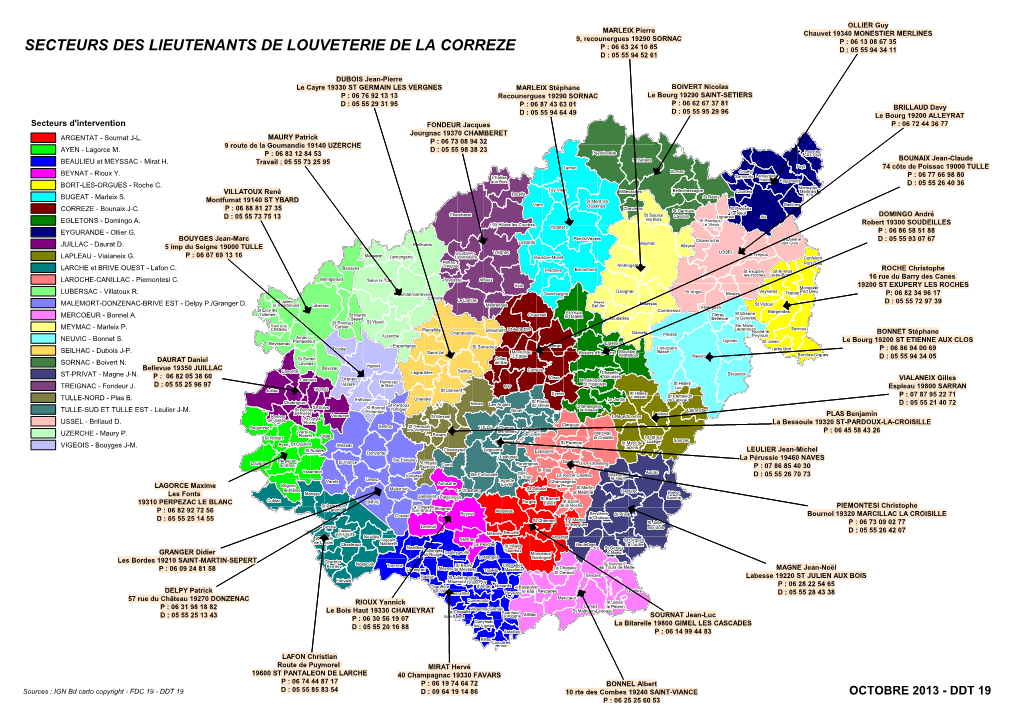 Secteurs Des Lieutenants De Louveterie De La Correze P : 06 63 24 10 85 D : 05 55 94 34 11 D : 05 55 94 52 61