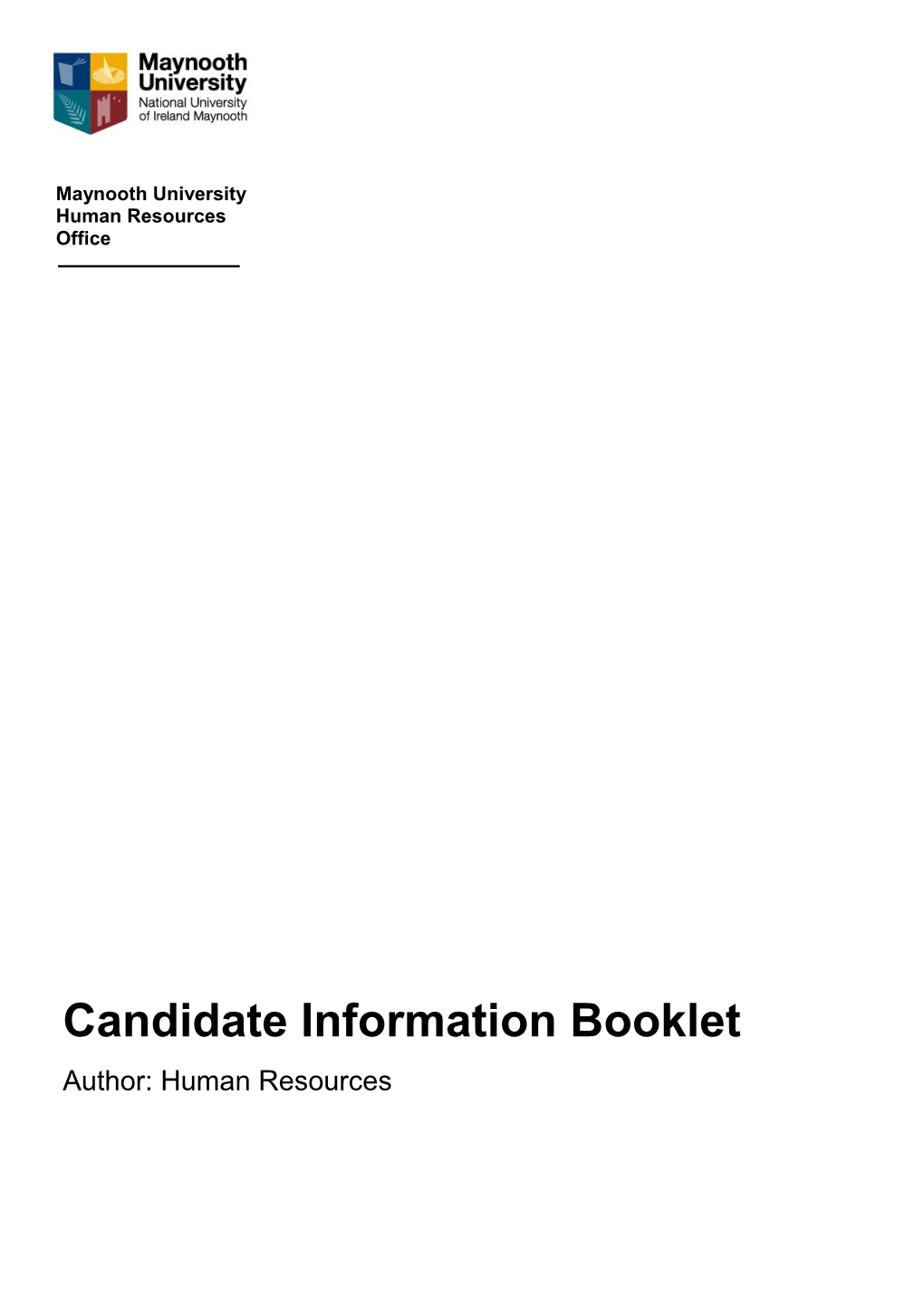 Candidate Information Booklet