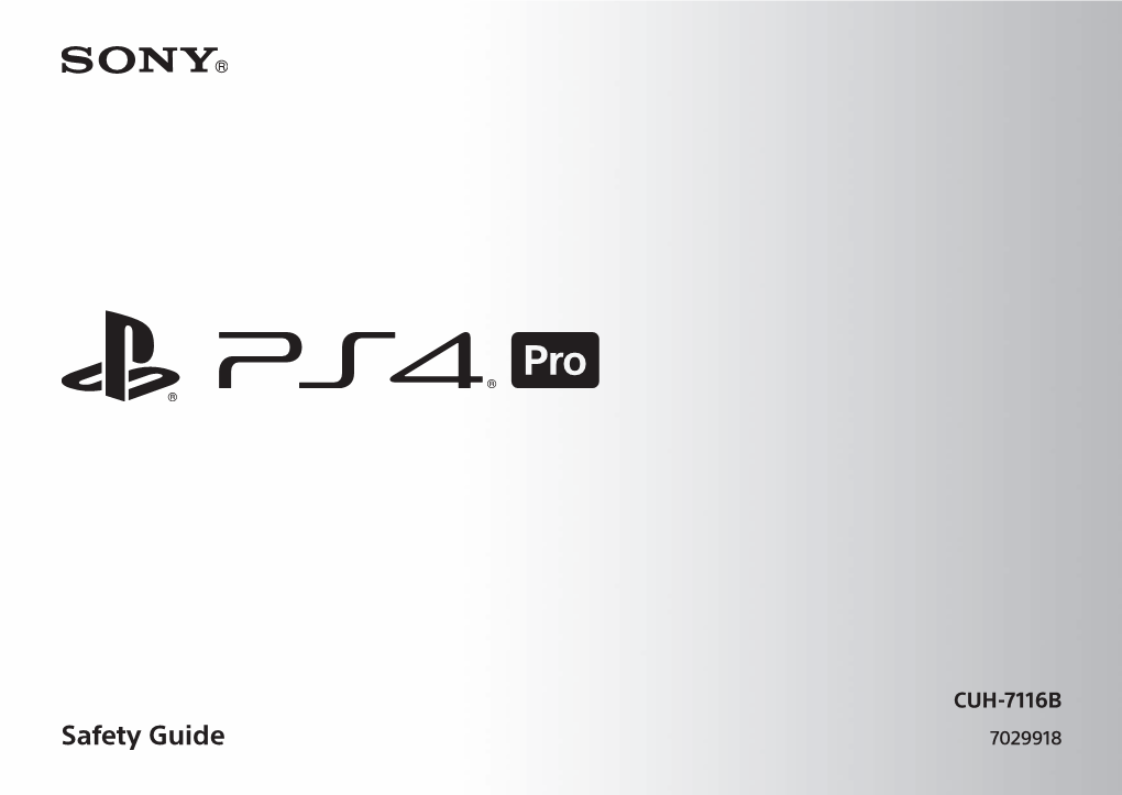 Ireland PS4 Safety Guide CUH-7100-Series