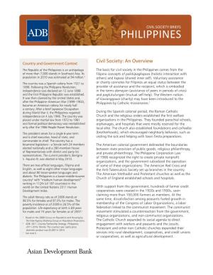 Civil Society Briefs: Philippines