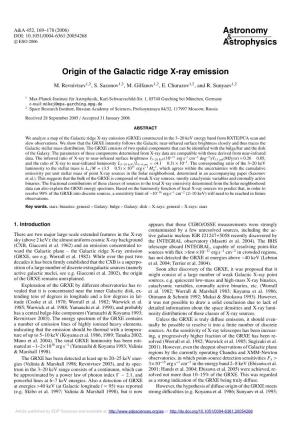 Origin of the Galactic Ridge X-Ray Emission