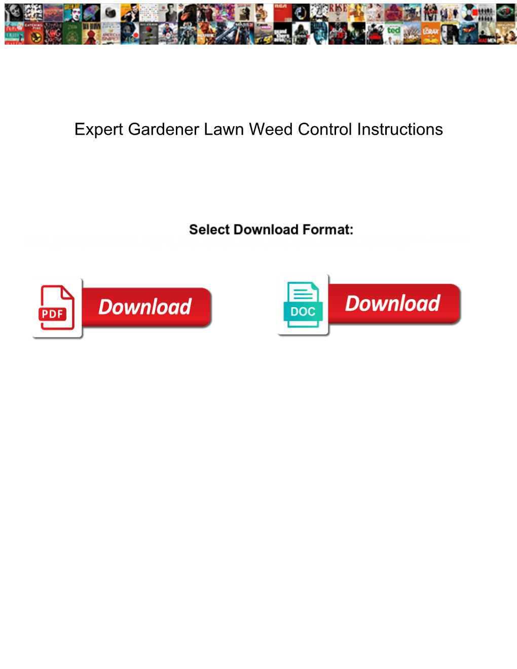 Expert Gardener Lawn Weed Control Instructions