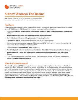 Kidney Disease: the Basics