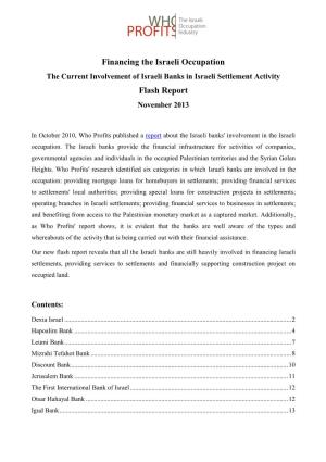 Ngo Documents 2013-11-01 00:00:00 Financing the Israeli Occupation the Current Involvement Of