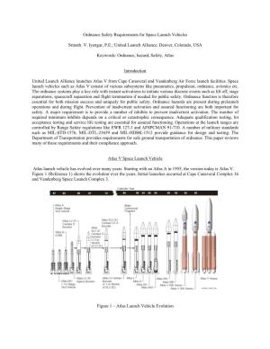Ordnance Safety Requirements for Space Launch Vehicles