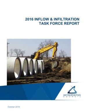 Inflow & Infiltration Task Force Report, 2016