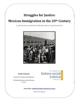 Mexican Immigration in the 20Th Century