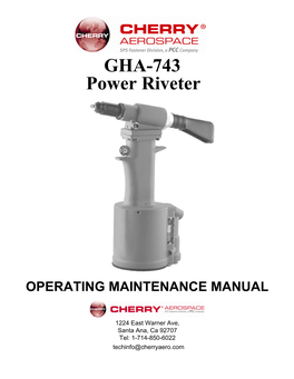 GHA-743 Power Riveter