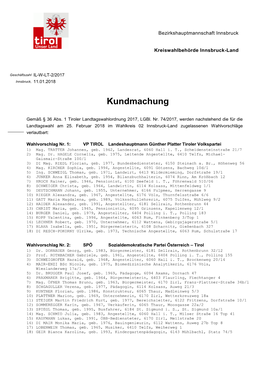 Standard-Dokumentvorlage Für Die Tiroler Landesregierung