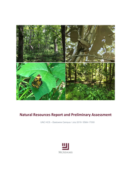 Natural Resources Report and Preliminary Assessment