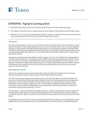 ETHIOPIA: Tigray's Turning Point
