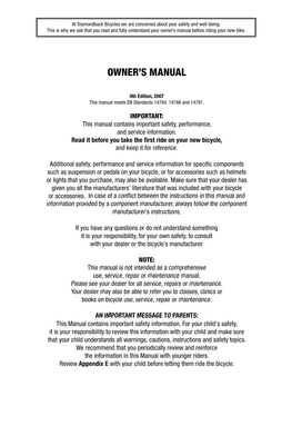 Owner's Manual