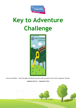 Key to Adventure Challenge