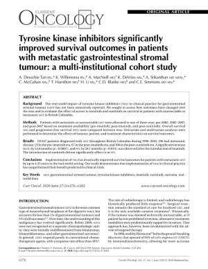 Tyrosine Kinase Inhibitors Significantly Improved Survival Outcomes in Patients with Metastatic Gastrointestinal Stromal Tumour: a Multi-Institutional Cohort Study