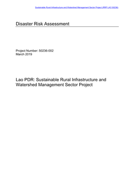 Disaster Risk Assessment
