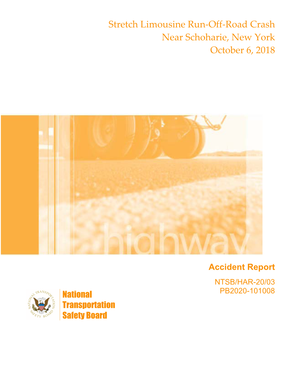 HAR-20-03 Schoharie, New York, Highway Accident Report