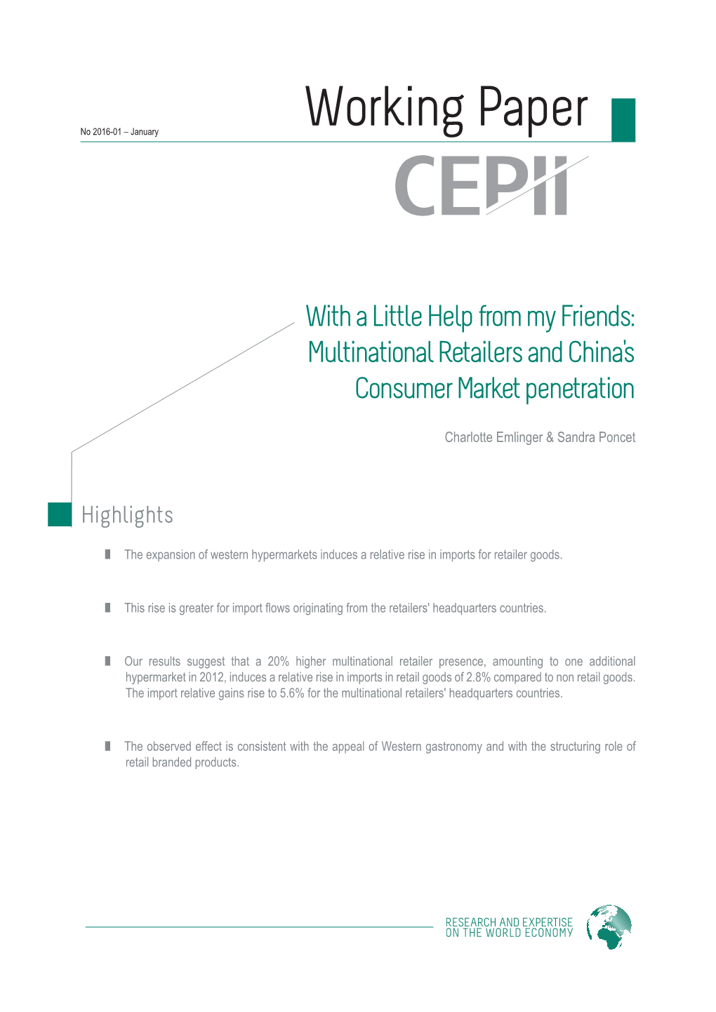 Multinational Retailers and China's Consumer Market Penetration