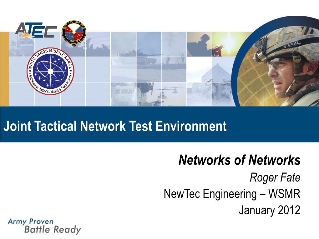 Joint Tactical Network Test Environment
