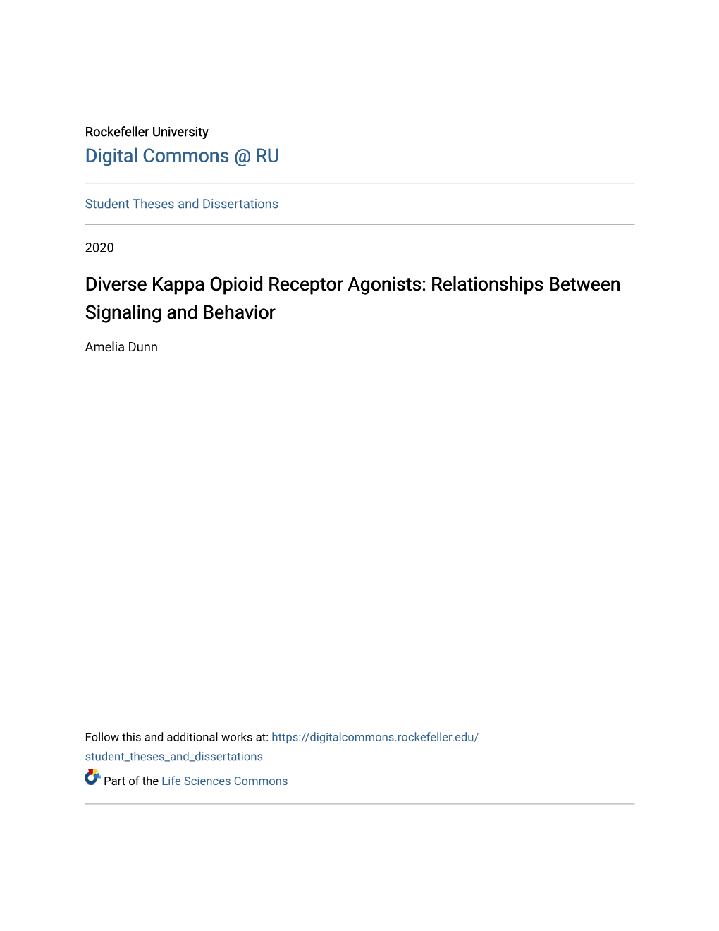 Diverse Kappa Opioid Receptor Agonists: Relationships Between Signaling and Behavior