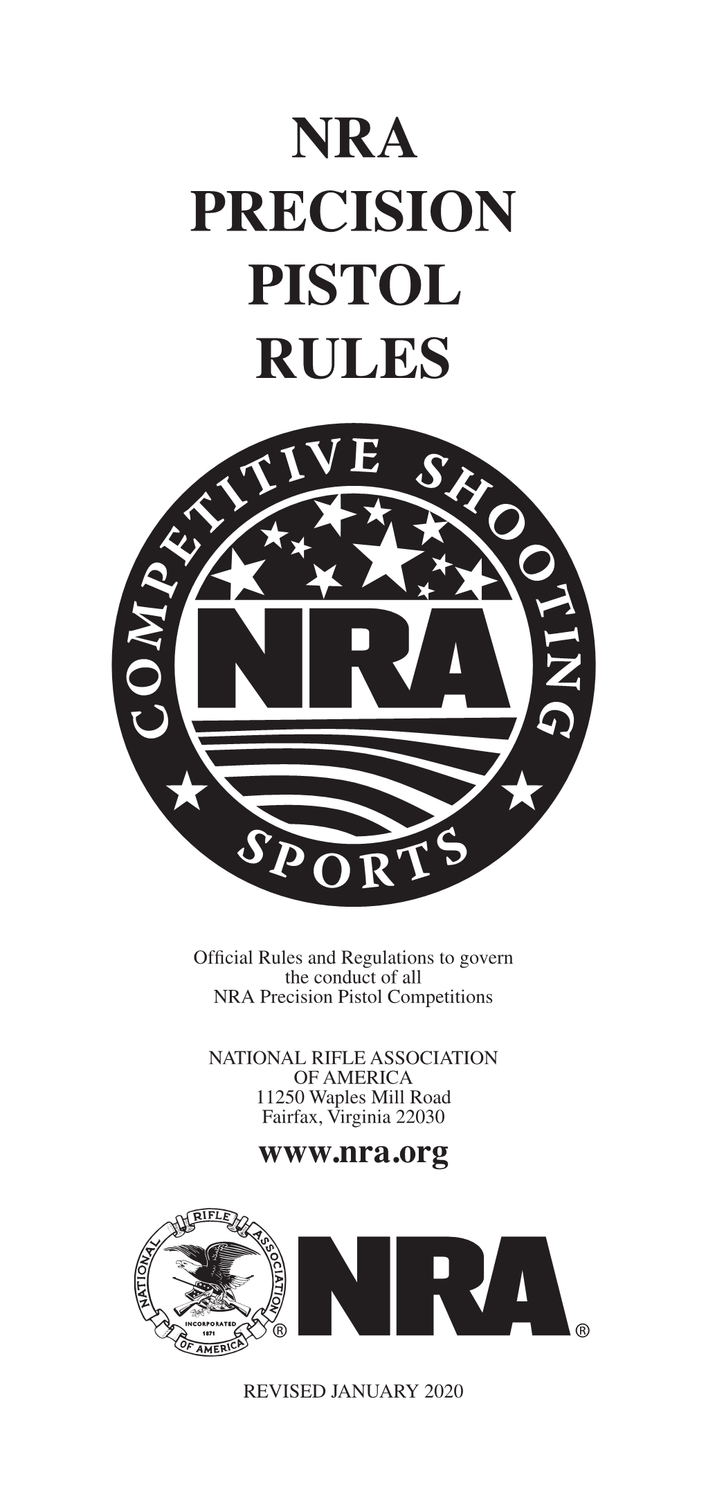 NRA Precision Pistol Rule Book