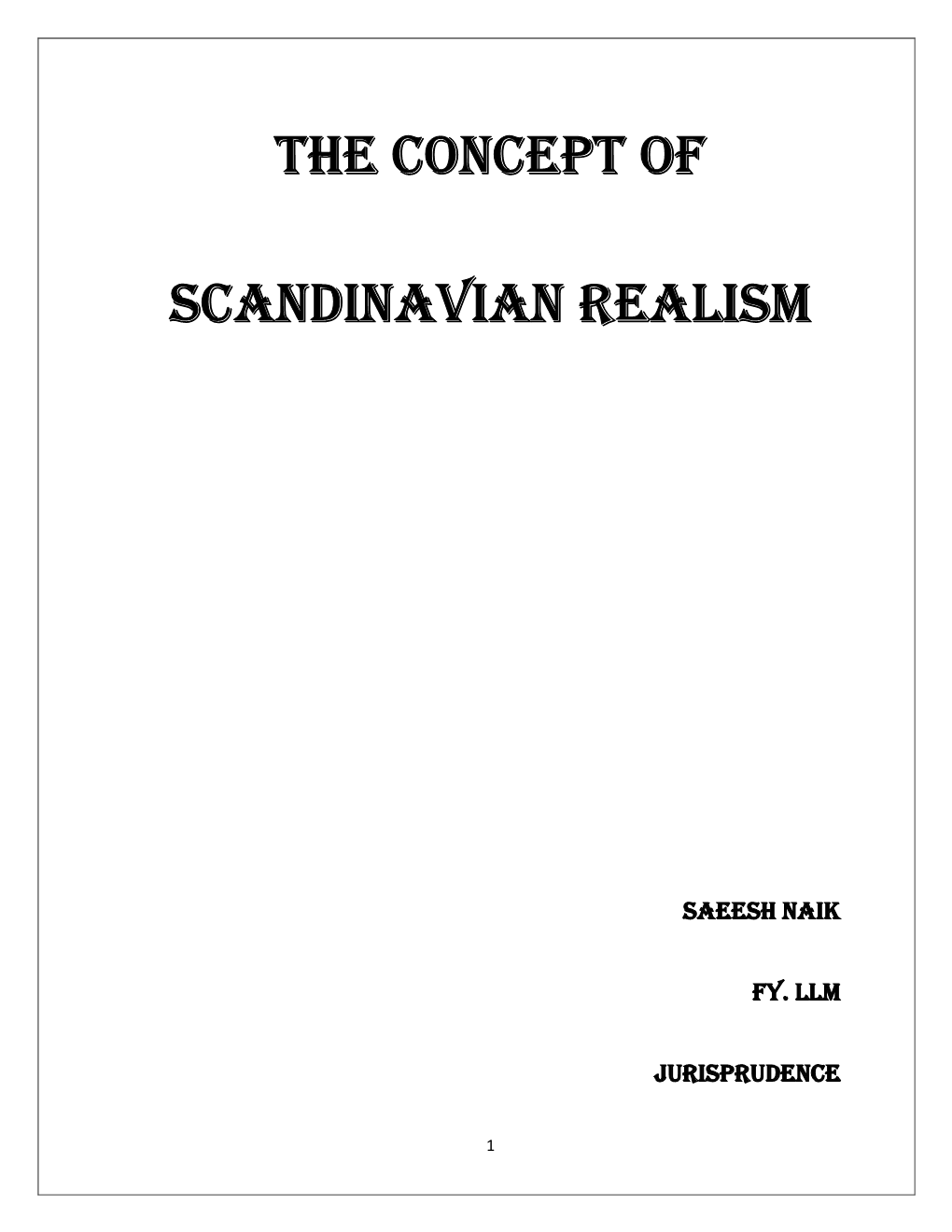 The Concept of Scandinavian Realism