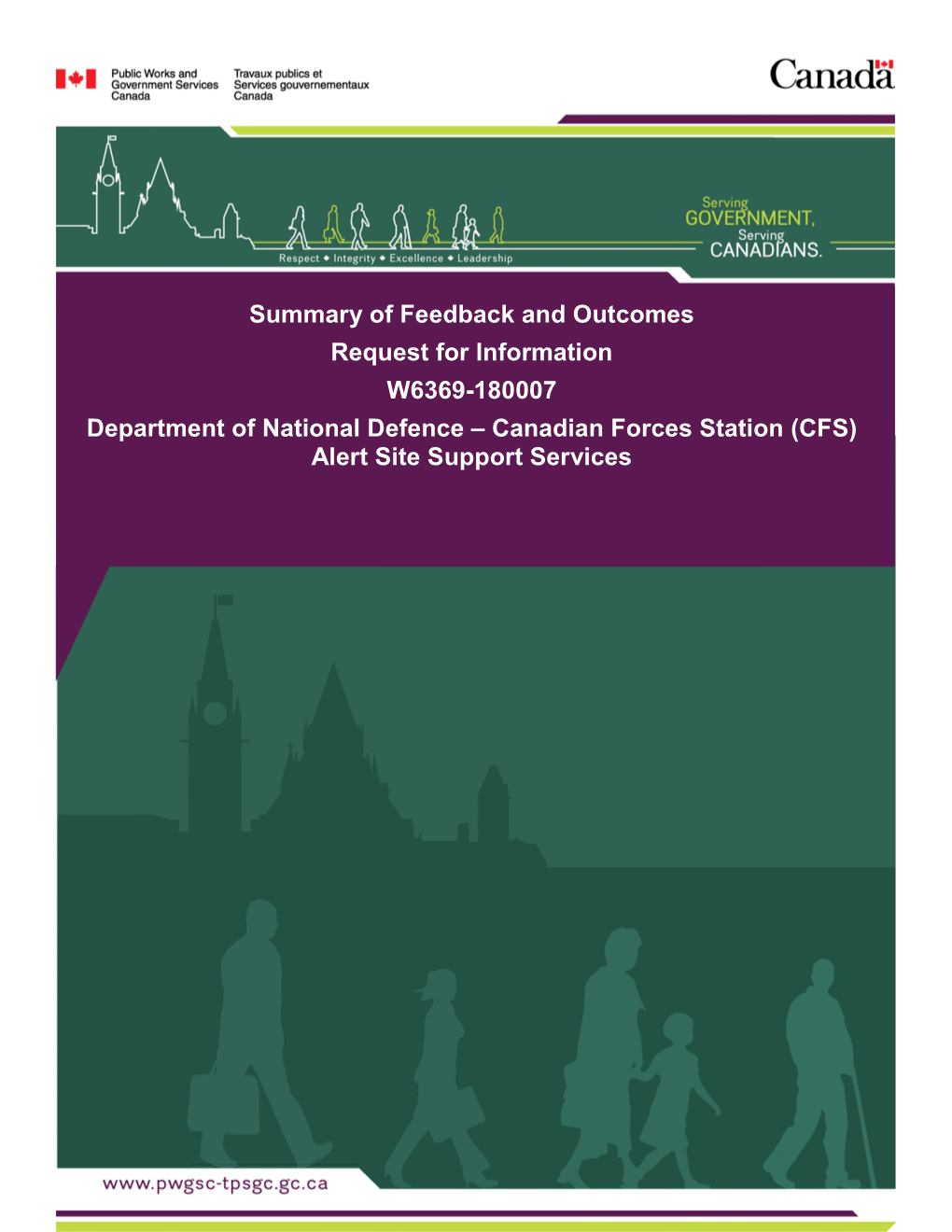 Canadian Forces Station (CFS) Alert Summary Feedback Report EN