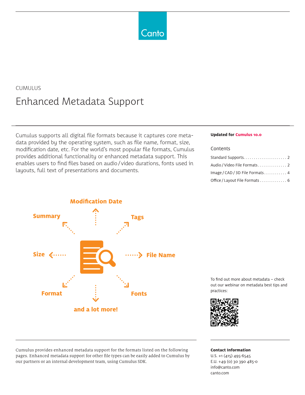 Enhanced Metadata Support