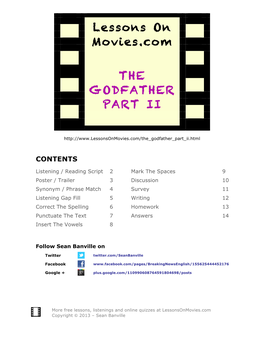 Lessons on Movies.Com the GODFATHER PART II