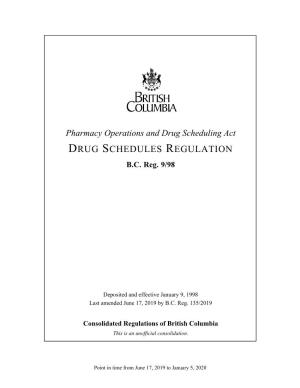 Drug Schedules Regulation B.C