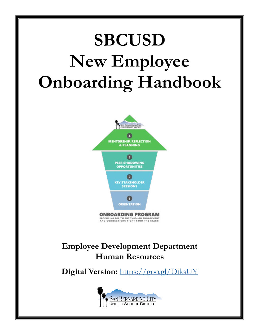 SBCUSD New Employee Onboarding Handbook