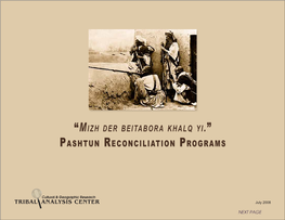 Pashtun Reconciliation Programs